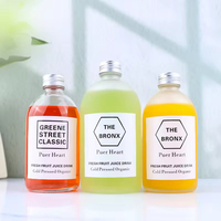 Botellas de Vidrio Cuadradas Esmeriladas de Volumen Variado con Tapa Corona para Bebidas, Envase de Regalo para Vino de Ciruela Casero