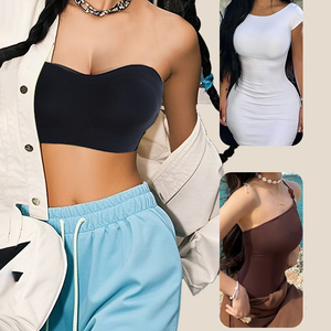 <span class=keywords><strong>Reggiseno</strong></span> <span class=keywords><strong>Senza</strong></span> <span class=keywords><strong>Spalline</strong></span> <span class=keywords><strong>Push</strong></span>-<span class=keywords><strong>up</strong></span> da Donna con Imbottitura Rimovibile, <span class=keywords><strong>Reggiseno</strong></span> <span class=keywords><strong>Senza</strong></span> Cuciture in Seta Ghiaccio, Top Invisibile per Abiti da Sposa - Product Image 4