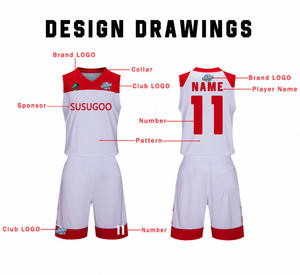 ชุดเสื้อบาสเก็ตบอลพิมพ์ซับลิเมชันย้อนยุคของ susugoo ชุดเสื้อกล้ามสำหรับผู้ชายมีตัวเลือกขนาดใหญ่พิเศษ - Product Image 4