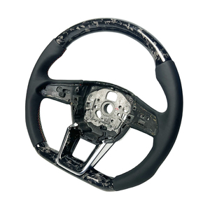 Volante de Coche de Cuero y Fibra de Carbono Negra para <span class=keywords><strong>Audi</strong></span> C8, Calidad para <span class=keywords><strong>Audi</strong></span> B8, B8.5, B9, R8, A3, A5, A6, A7, TT, C8, C7, C6, B6, B7 - Product Image 4