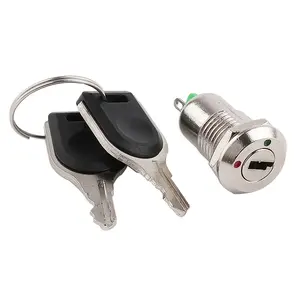 12 мм электронный ключ поворотный переключатель на выключение телефон замок безопасности 2 кнопки питания с 2 клавишами 2-позиционные контакты 1A 1NO