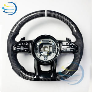 พวงมาลัยคาร์บอนไฟเบอร์แบบสั่นด้วยระบบทำความร้อนของ Mercedes Benz AMG C คลาส <span class=keywords><strong>W202</strong></span> W201 W205 W204 W203 W206 W209 - Product Image 4