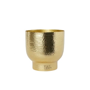 Florero de hoja dorada con soporte, diseño elegante, macetero decorativo para suelo de boda y jarrones - Product Image 2