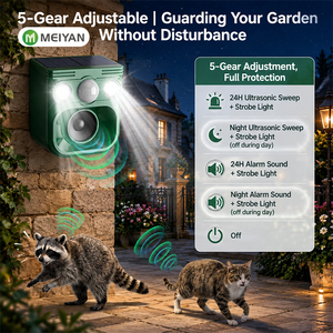 Répulsif Solaire Ultrasonique pour Animaux, Étanche IP55, à Détection de Mouvement, pour Chats, Chiens et Oiseaux, Vente en Gros Direct Usine - Product Image 1