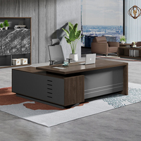 Vente en gros d'usine de bureau de PDG en forme de L Fabricant de mobilier de bureau Bureau du directeur exécutif
