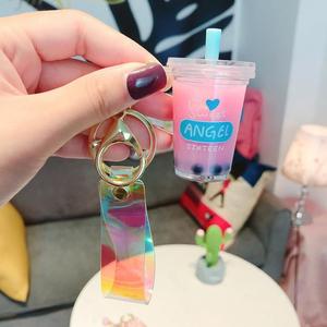 Porte-clés créatif et adorable pour fille, thé au lait perlé, tendance, dessin animé, pendentif, petit cadeau, vente en gros - Product Image 6