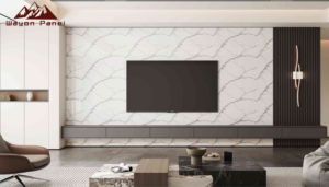 <span class=keywords><strong>I</strong></span> pannelli murali in marmo placcato oro Anti-muffa del PVC di Wayon sono adatti per la parete di fondo del soggiorno. - Product Image 6