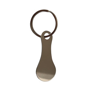 Porte-clés en acier inoxydable avec décapsuleur 5,5 cm, poignée portable pour chariot de courses, logo personnalisé - Product Image 4