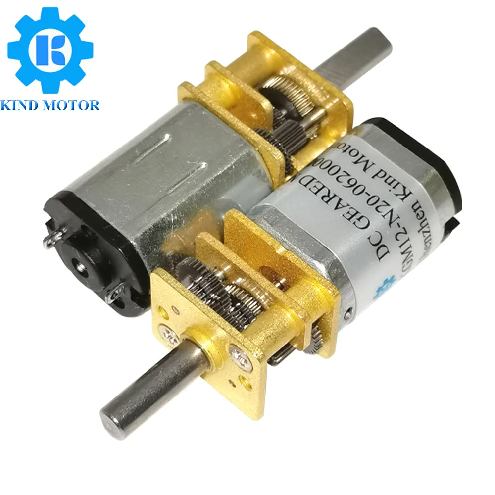 Gear Box Motor Gm12-n20va, Sikat Karbon Kecepatan Rendah Mini 12Mm Torsi Tinggi Dc 5V 6V 12V 0,1 Nm 50Rpm 60Rpm 100Rpm 150Rpm 200Rpm