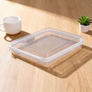 SYY 클리어 Pvc 하드 쉘 지퍼 케이스 더블 지퍼 하드 파우치 투명 케이스 간식 여행 세면 용품 작은 품목 - Product Image 2