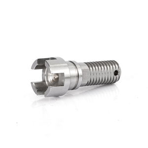 ステンレス鋼肩付きスロットヘッド調整ネジ/ピン、光沢仕上げ、安全ワイヤー穴付き、カスタムサイズ、ISO9001認証 - Product Image 1