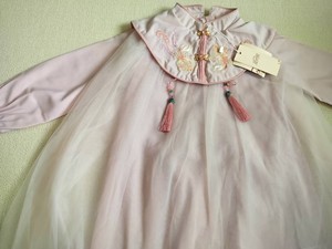 Otoño nuevo bordado niñas Vestido largo de princesa estampado Floral cuello redondo decoración de encaje nube hombro <span class=keywords><strong>gasa</strong></span> para niños - Product Image 3