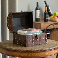 Coffret de Rangement Vintage de Luxe en Contreplaqué Marron pour Bijoux – Taille Personnalisable, Décoratif