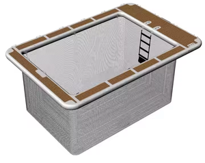 Yate flotante portátil personalizado de <span class=keywords><strong>alta</strong></span> calidad, plataforma de agua inflable, piscina oceánica con Red en el <span class=keywords><strong>mar</strong></span> - Product Image 3