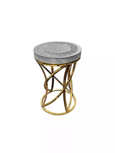 Tùy Chỉnh Thiết Kế Hiện Đại Đồ Nội Thất Bàn Tròn Thép Không Gỉ Sang Trọng Nghiền Kim Cương Bàn Cà Phê Cho Phòng Khách - Product Image 5