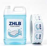 Rouleau d'étiquettes autocollantes imprimées sur mesure, imperméables, laminées, avec logo, pour emballages de détergents, produits chimiques, bidons et bouteilles en plastique