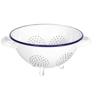 KARL KRGER <b>Colander</b> Husum White With Blue Rim 30 Cm For Kitchen Use - Product Image 1