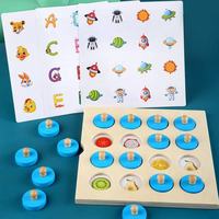 Jouets éducatifs Montessori pour le développement du cerveau, jeu d'échecs de mémoire, planche d'association, cognition des couleurs et des formes, jouets éducatifs pour enfants