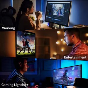 Thông minh <span class=keywords><strong>RGB</strong></span> <span class=keywords><strong>LED</strong></span> Strip Lights với thời gian thực màn hình đồng bộ, âm nhạc-phản ứng năng động chơi game cho nhập vai PC thiết lập & chơi game phòng trang trí nội thất - Product Image 4