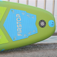 FIRSTOP SUP gonflable personnalisé LED Stand-Up Paddleboard avec kit de lumière rougeoyante Roues Pompe et kit de réparation pour les eaux de l'océan