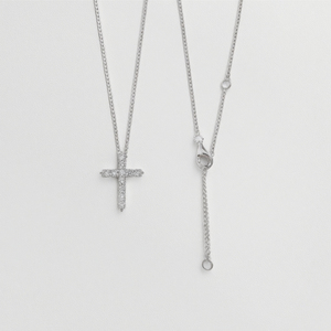 Dk Vòng Phòng Thí Nghiệm-Grown Kim Cương Vòng Cổ Với 18K Vàng Chéo Vòng Cổ Đảng Quà Tặng Nhà Máy Trực Tiếp Cung Cấp - Product Image 1