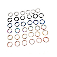 Anneau double boucle en acier inoxydable, options multi-tailles, connexion robuste à double boucle, fabrication de bijoux DIY (bracelets, colliers)