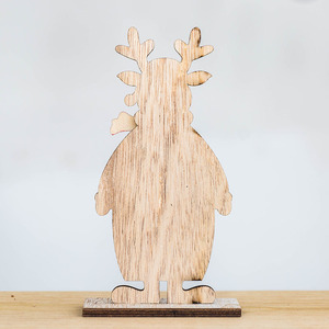 Ornements de table en bois avec Père Noël, bonhomme de neige et renne, décorations pour les comptoirs et les bureaux <span class=keywords><strong>des</strong></span> centres commerciaux - Product Image 5