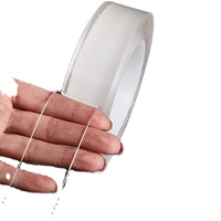 Cinta Adhesiva Nano Transparente de Doble Cara, Reutilizable, Resistente, Impermeable, Lavable, para Manualidades, Productos de Tendencia