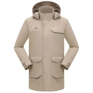 2024 hommes à capuche personnalisé vêtements de plein air hiver coupe-vent coton doublé veste imperméable 10000mm