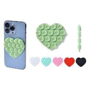 Soporte para teléfono de silicona en forma de corazón con dispositivo de fijación magnética, adecuado para salpicaderos de automóviles. Disponible en varios colores. - Product Image 3
