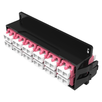Panel Adaptor Patch Fiber Optik DLC LC Model FS-DLC12 dari Plastik untuk Penggunaan FTTH/Datacenter