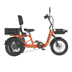 <span class=keywords><strong>Tricycle</strong></span> <span class=keywords><strong>électrique</strong></span> pliable Meetone, pneus larges 18*4.0, 3 roues, espace de chargement ouvert pour adultes, 30 km/h, autonomie 30-50 km, <200W, 48V, 200-300 kg - Product Image 1