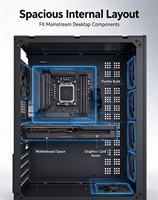 Casing PC Kantor OEM Matte Black M-ATX ITX Desktop Tower Dengan Multi Drive Bay 4 Slot Ekspansi Stok Tersedia