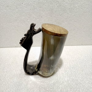 Mug en corne poli portable très demandé, en matériau organique, style Noël, animaux et nautique - Product Image 1