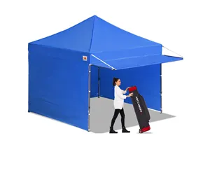 Pop-up tente çadır tente ile ve yan duvarlar 10x10 pazarı lacivert fuar çadırı sıcak