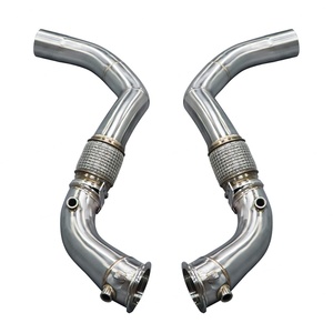 2022 Superior Quality Downpipe for BMW X53 X6M F95 F96 4.4T S63 Exhaust Pipes Diameter Reducing Straight Downpipe - Product Image 3