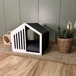 Haustierhaus Hundehütte für Innenräume Modernes Luxus-Holzbett Welpen-Hundehütte Haustierzubehör für Gemütliche Entspannung - Product Image 3