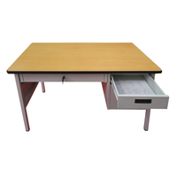 Bureau de bureau en acier au design moderne avec 2 tiroirs suspendus Mobilier modulaire en fer pour la maison, l'école, la chambre à coucher Matériau métallique durable