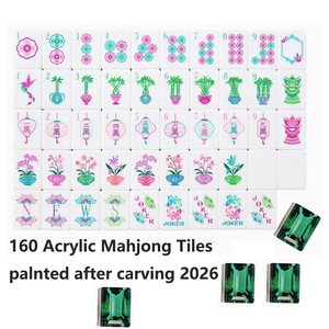 <span class=keywords><strong>Jeu</strong></span> de tuiles de mahjong américain personnalisé avec un design UV tendance, imprimé en typographie, <span class=keywords><strong>construction</strong></span> durable - Product Image 6