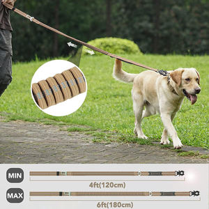 Tali ikat pinggang anjing, desain baru tahan ledakan reflektif elastis menyerap guncangan tali anjing latihan taktis tali kursi mobil - Product Image 2