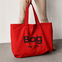 Sac fourre-tout en toile de coton personnalisé avec logo imprimé, grand format, avec poignées, tendance, par JOYSUN – Meilleures ventes