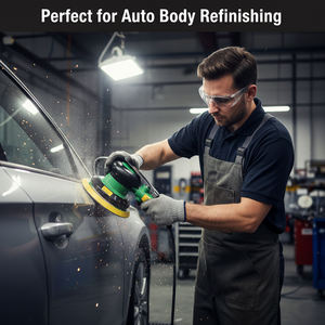 Petite ponceuse pneumatique de 5 pouces (125 mm), polisseuse automobile, ponceuse pneumatique à air avec 12 000 tr/min et un diamètre d'orbite de 2,5/5 mm - Product Image 6