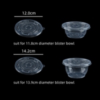 À emporter clair pp rond blister récipient de qualité alimentaire sans BPA emballage alimentaire jetable de haute qualité bol de riz