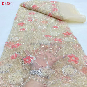 <span class=keywords><strong>Dp53</strong></span> 2025 Chất Lượng Cao Sang Trọng Dệt Nigeria Ren Vải Chất Lượng Cao Đám Cưới Ren Vải Với Ưa Thích Thêu Và Sequins - Product Image 6