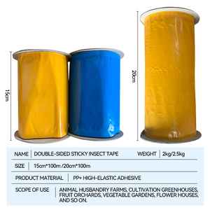 Giá rẻ thân thiện với môi trường keo hai mặt màu vàng dính bẫy cuộn loại cho côn trùng, bẫy bay cho nông nghiệp - Product Image 6