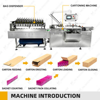 Machine d'emballage automatique en carton pour sachets de bain de bouche liquide en stick