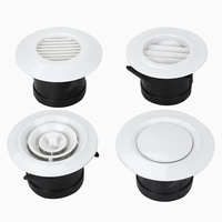 Diffuseur de plafond rond pour climatisation Abs, grille d'aération réglable, couvercles de ventilation, amortisseur pour la ventilation du système HAVC