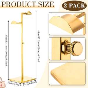 AURORA Customizable Eco-Friendly Bag Display Rack, Double <b>Hooks</b>, Lightweight Metal for Boutique - Product Image 2