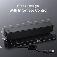 Altavoces para Computadora Inwa con Micrófono Integrado, Sonido Envolvente Virtual de 2.1 Canales, Carcasa Metálica, Control Remoto, Alimentación por Batería