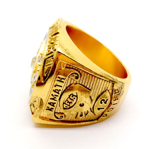 Bague de champion des New York Jets de 1968, plaquée or rose, en alliage, collection de bijoux pour hommes - Product Image 3